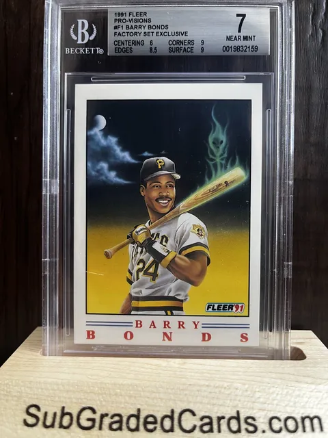 1991 Barry Bonds 1991 Fleer Pro-Visions #1 Barry Bonds/Factory set exclusive - front