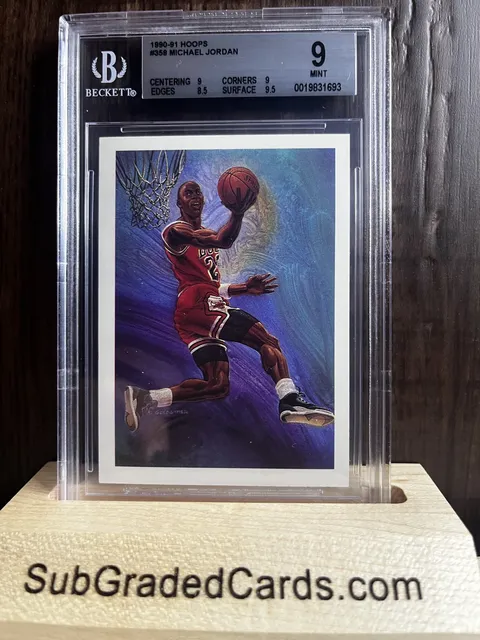 1990 Michael Jordan 1990-91 Hoops #358 Michael Jordan TC - front