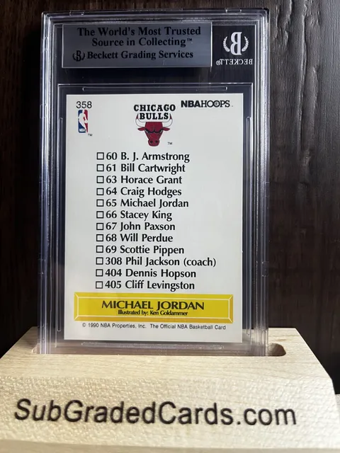 1990 Michael Jordan 1990-91 Hoops #358 Michael Jordan TC - back