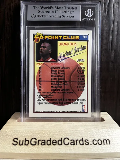 1992 Michael Jordan 1992-93 Topps #205 Michael Jordan 50P - back