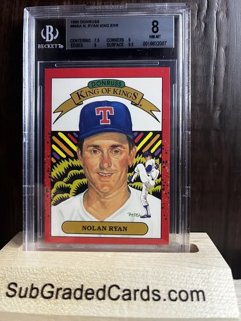 1990 Nolan Ryan 1990 Donruss #665A Nolan Ryan KING/659 5000 K/back ERR - front