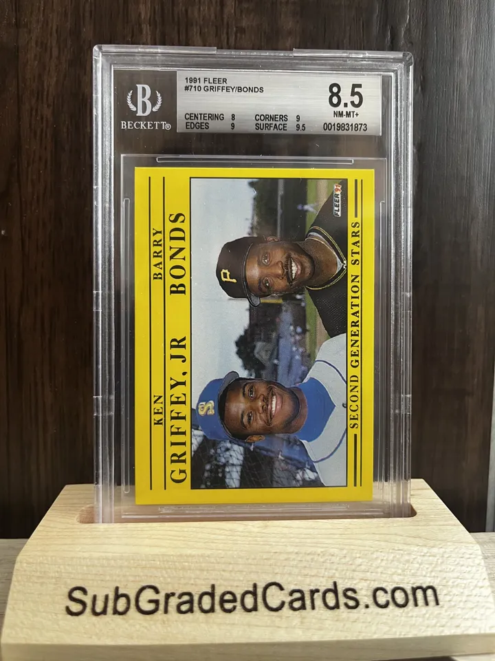 1991 Barry Bonds / Ken Griffey Jr. 1991 Fleer #710 Barry Bonds/Ken Griffey Jr. - front