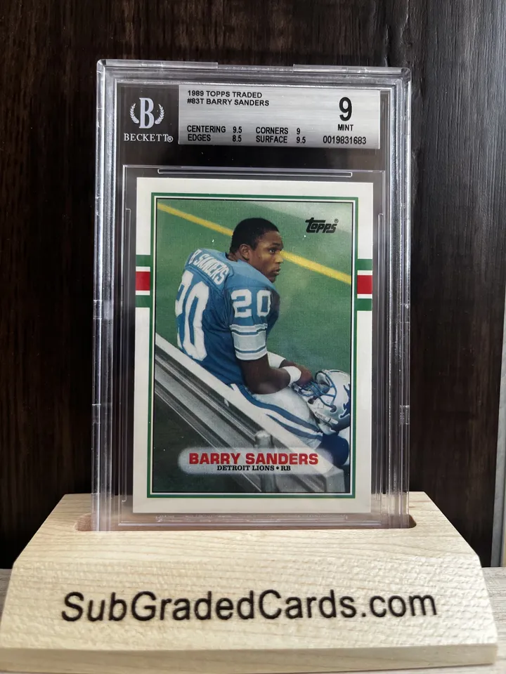 1989 Barry Sanders 1989 Topps Traded #83T Barry Sanders RC - front
