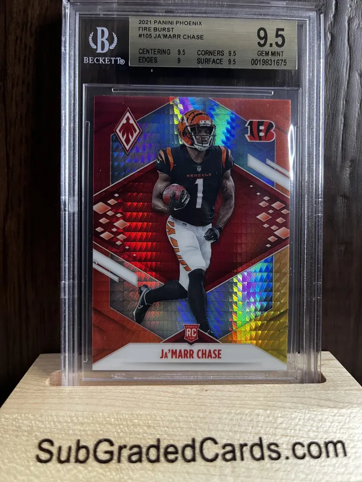 2021 Ja'Marr Chase 2021 Panini Phoenix Fire Burst #105 Ja'Marr Chase - front