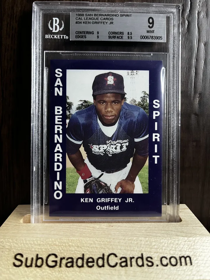 1988 Ken Griffey Jr. 1988 San Bernardino Spirit Cal League Cards #34 Ken Griffey Jr. - front