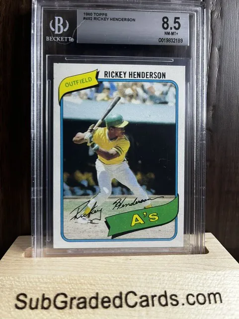 1980 Rickey Henderson 1980 Topps #482 Rickey Henderson RC/UER 7 steals at/Modesto should be Fresno - front