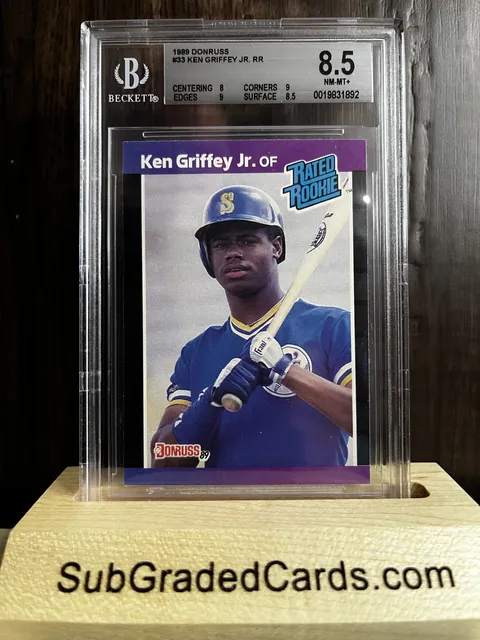 1989 Donruss #33 Ken Griffey Jr. graded card â€” back