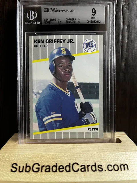 1989 Fleer #548 Ken Griffey Jr. graded card â€” front
