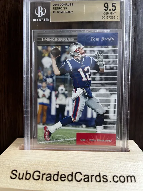 2019 Donruss Retro 99 #1 Tom Brady graded card â€” front